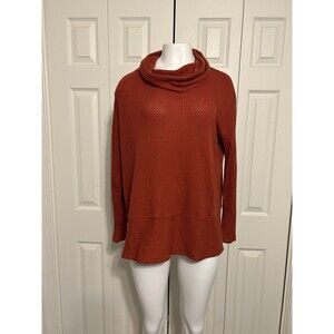 Anthropologie Akemi & Kin Cowl Neck waffle Knit Top Size M